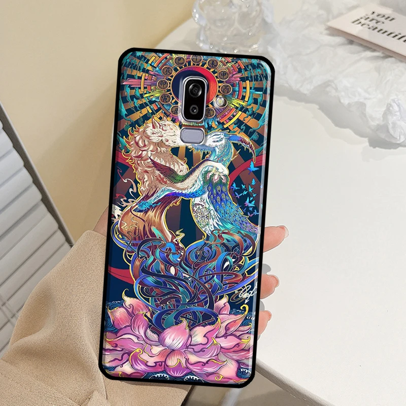 Chinese Zodiac Dragon Tiger Fundas For Samsung Galaxy A6 A8 Plus J8 J4 J6 2018 A7 A9 J1 J3 J7 J5 2016 A3 A5 2017 Case