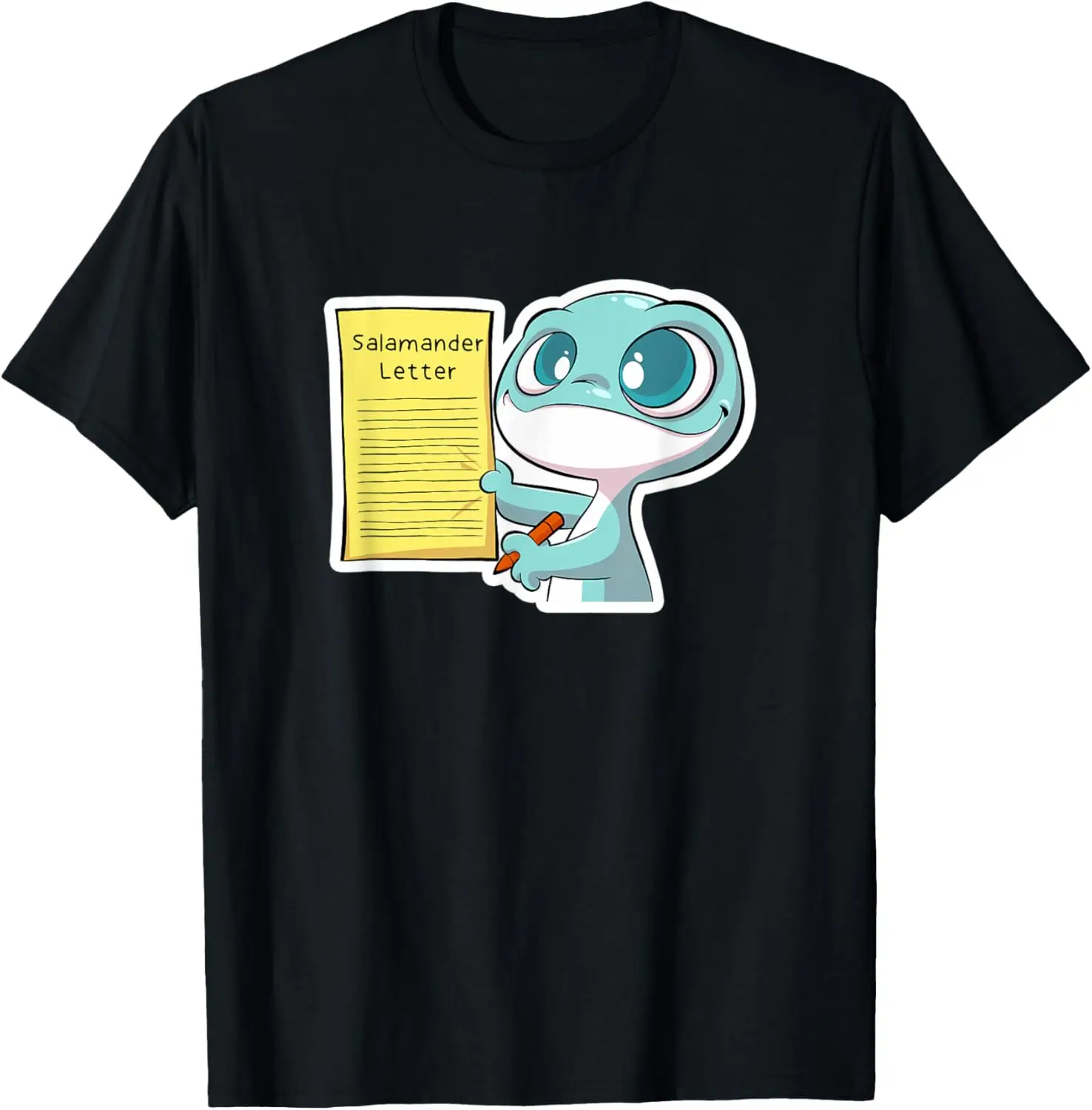 Divertida camiseta retro de dibujos animados con letras de salamandra Kawaii japonesa de los años 90