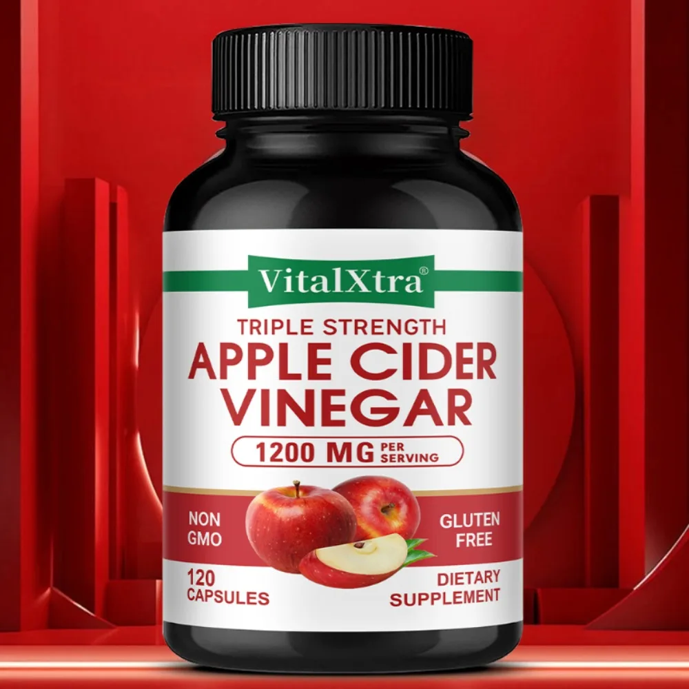 Apple Cider Vinegar Capsules | Healthy Supplement Non-GMO, Reduces Bloating and Constipation, Improves Digestion