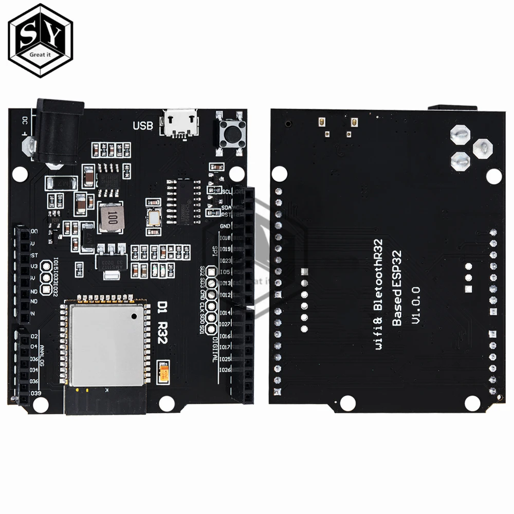 TYPE-C For Wemos D1 ESP32 ESP-32 WiFi Bluetooth 4MB Flash UN/O D1 R32 Board Module CH340 CH340G Development Board For Arduino