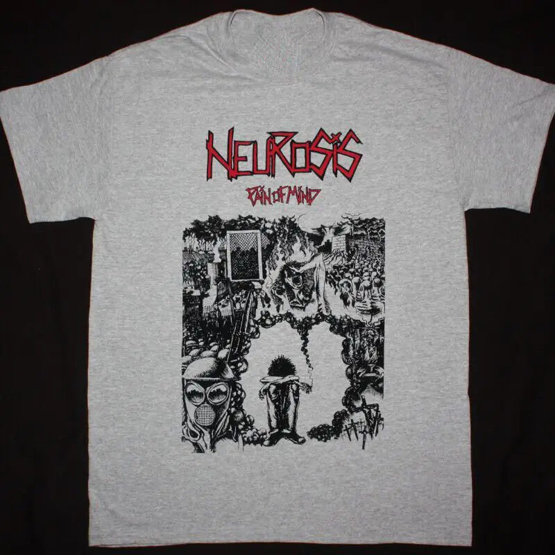 Vtg Neurosis Band Heavy Cotton Sport Grey Full Size Unisex Tee Shirt BL172