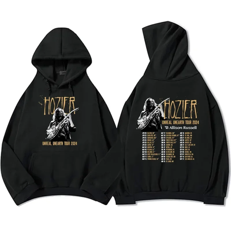 Hozier Unreal Unearth Tour Hoodies Graphic Clothes Hoodies Long Sleeve Winter Unisex Pullovers Men/Women Hoodie