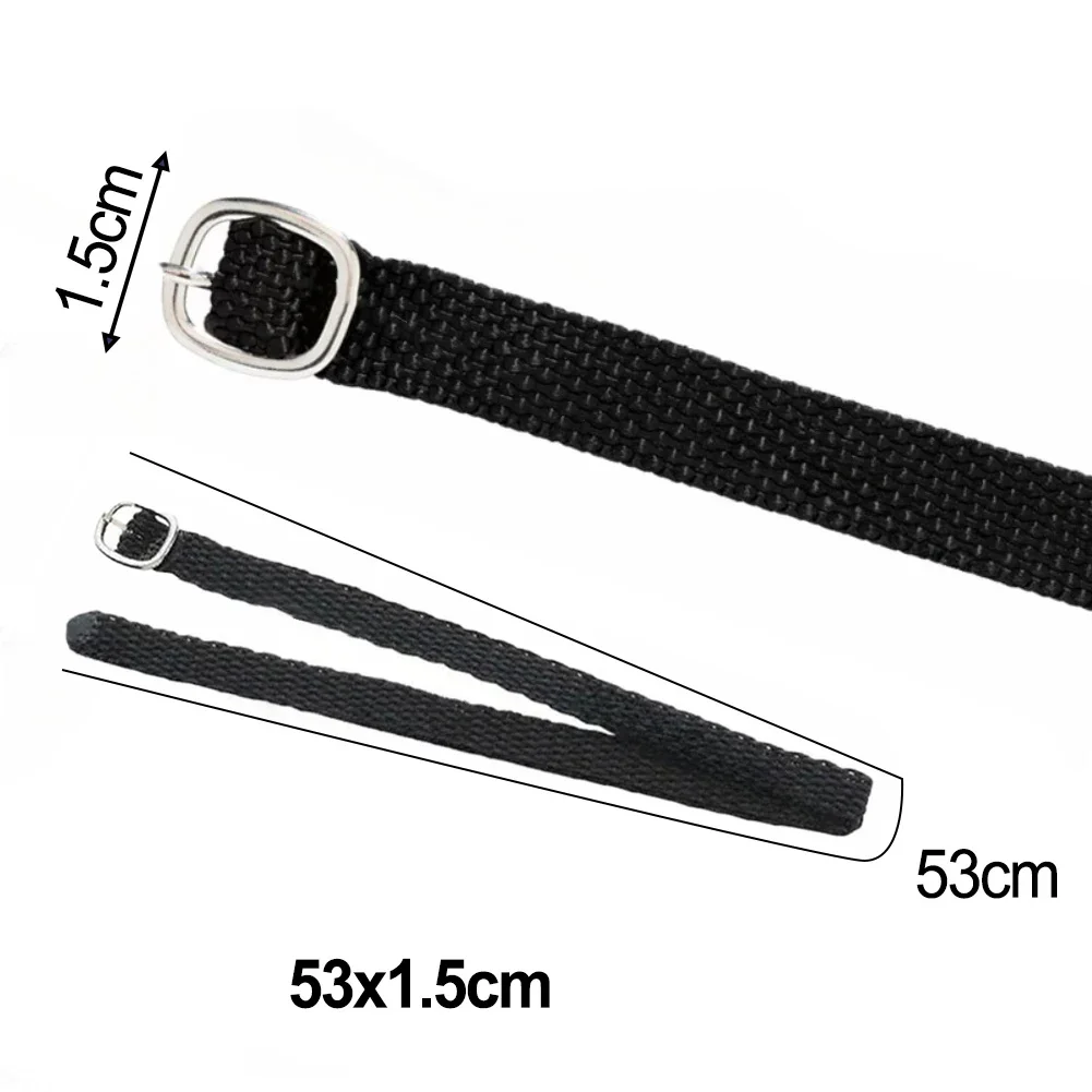 Equestrian 2pcs Spur Straps Polyester Material With Metal Buckle 53x1 5cm Stable Horse Riding Accessories For Daily Training