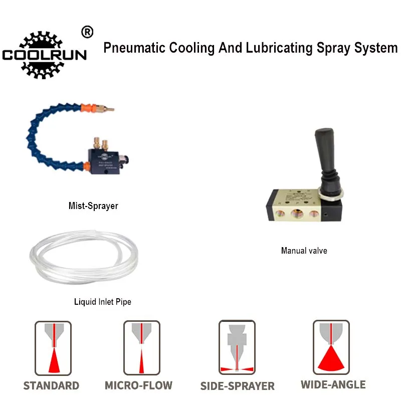 High Quality Mist Coolant Lubrication Spray System Sprayer Lathe Pneumatic Manual Control