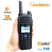 ANYSECU 4G Network Radio T56 6800mAh or 8800mAh Battery PTT Zello Radio Android 5.1.1 Wifi Sim Card POC Walkie Talkie