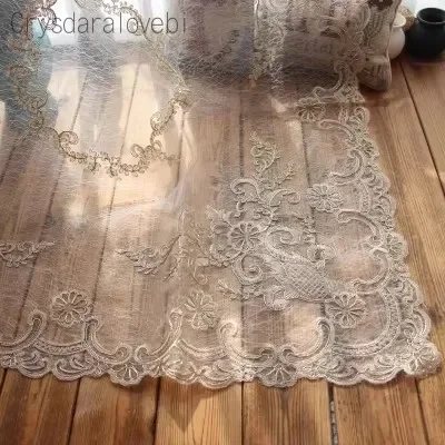 Luxury Solid Lace Tablecloth Yarn Fabric Rectangle Table Cover Multifunctional Living Room Decor Placemats