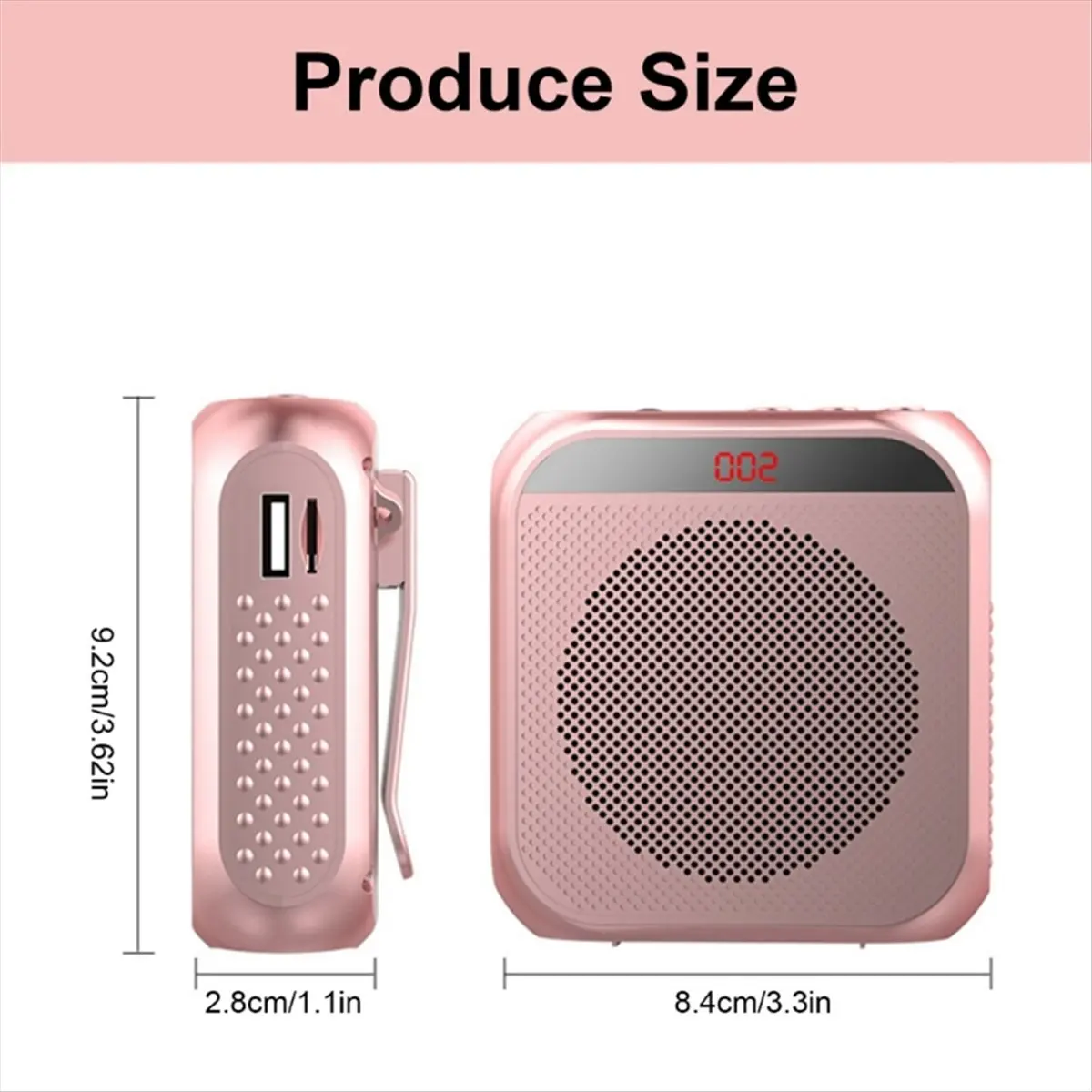 DT89 HOT Loudspeaker Player Rechargeable Battery Clear Sound Light Weight Designing for Market Vendors and Tourist Guide White