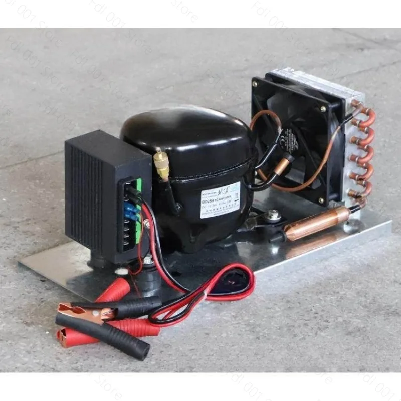 

DC12V 24V Compressor Condenser BD25HC Car Refrigerator Solar Freezer Marine Refrigerator Air-cooled Refrigerator Unit