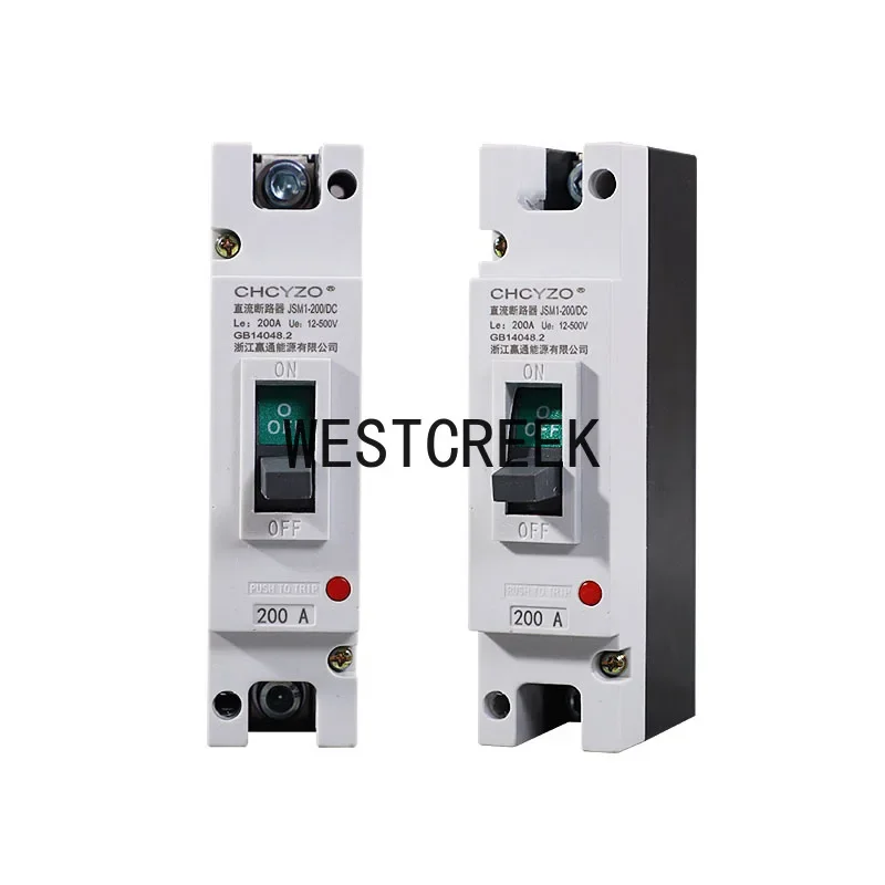 1P Molded Case Circuit Breaker 100A-600A High Power Protection Switch DC 12V-500V Solar Electric Car High Current Protector