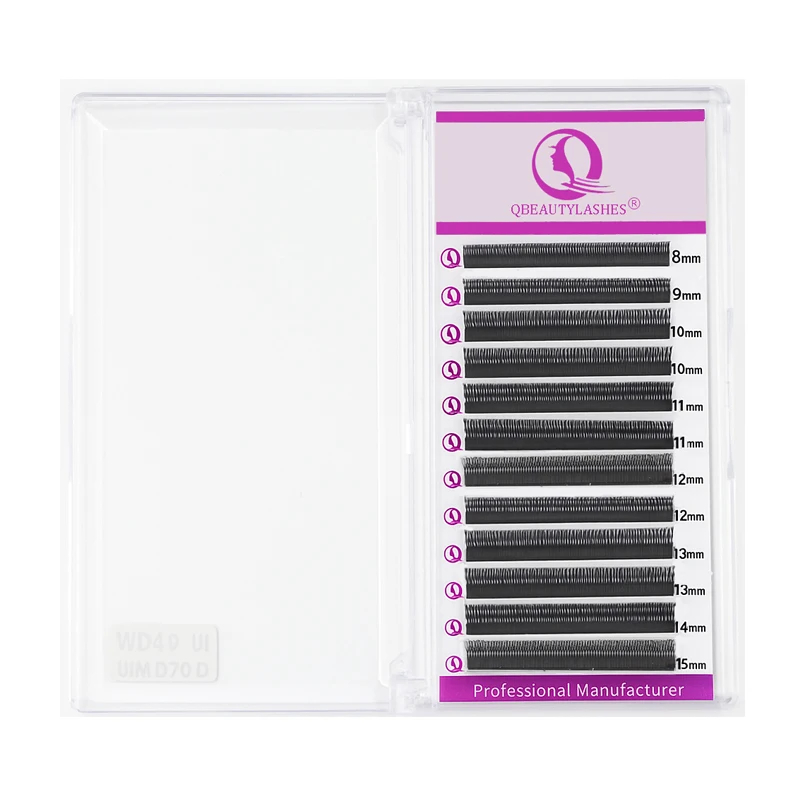Qbeautyelashes U شكل YY 4D 5D 6D الرموش تمديد 2D UU حليقة C D 0.07 مللي متر 5D لاش سهلة قبل صنع مروحة حجم ماكياج الرموش #4