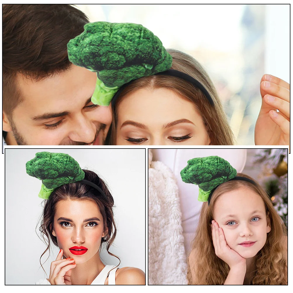 

2Pcs Versatile Vegetable Headbands Women Halloween Christmas Cosplay Party Spa Face Washing Hairband Cosplay Headbands