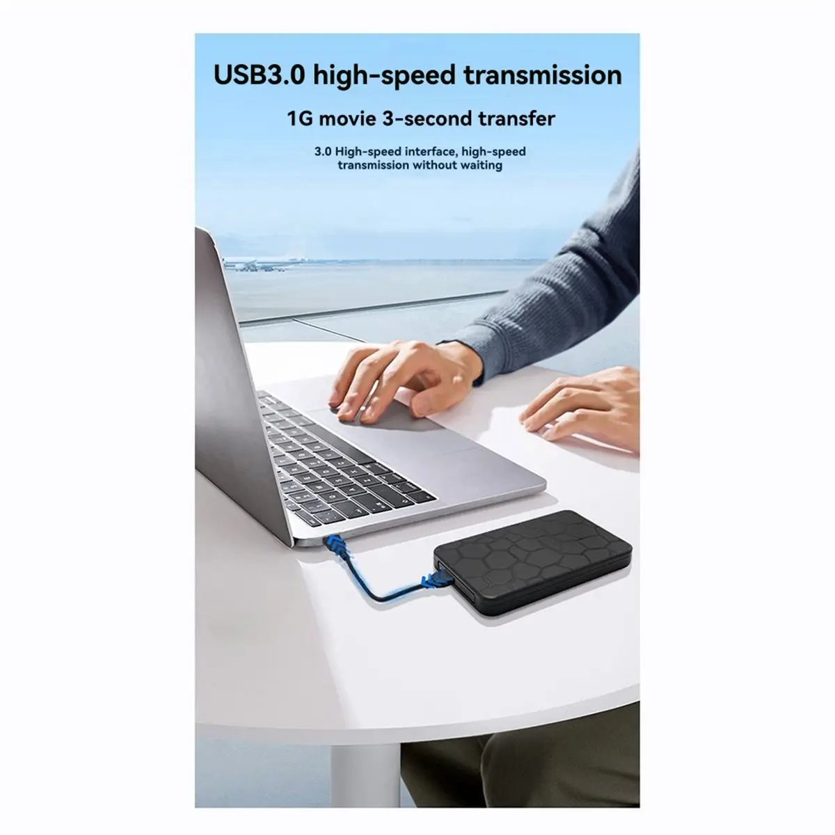 [VALUE PACK]Solid State SATA Laptop USB Universal SSD 2.5-Inch Marble Pattern External Hard Drive Enclosure