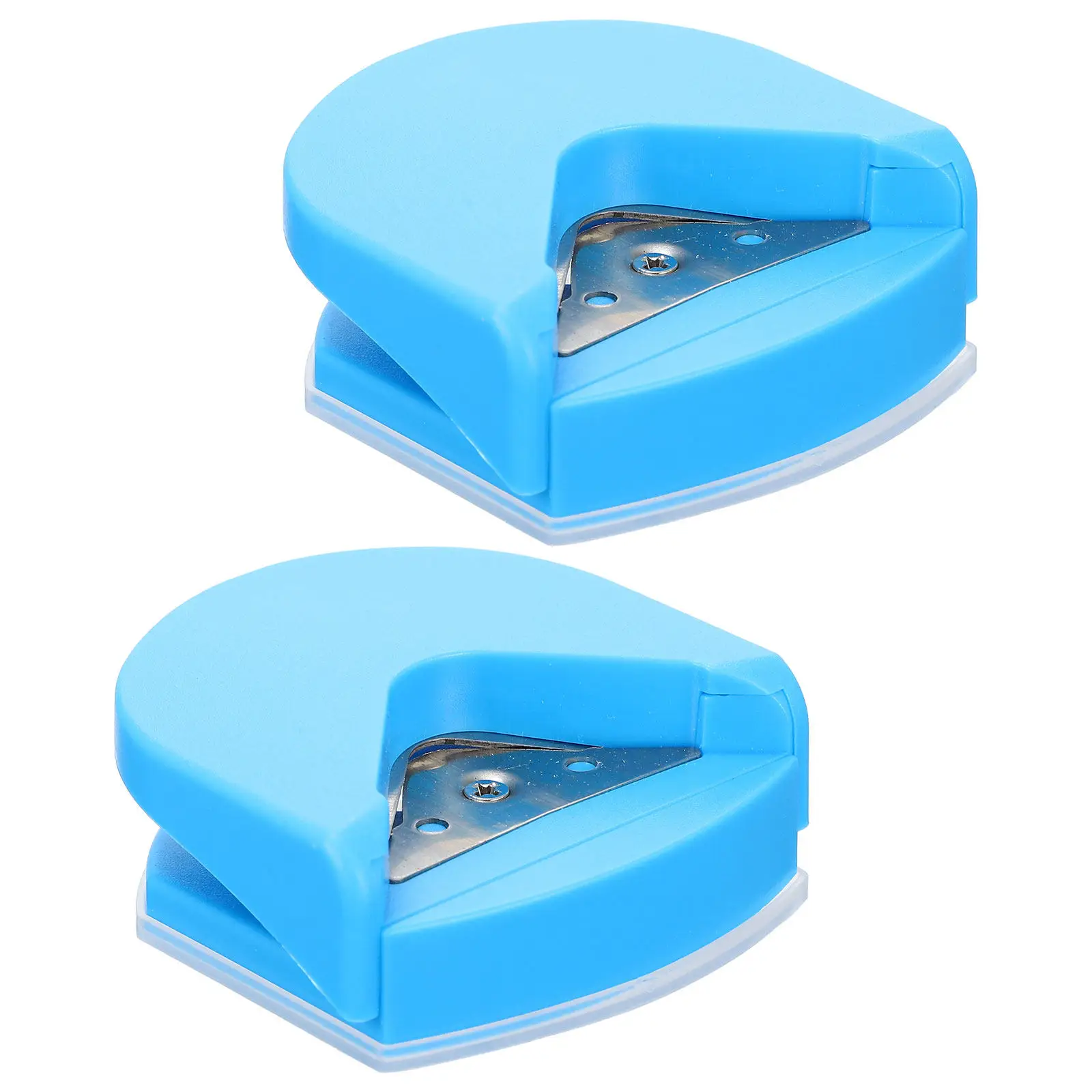2Pcs Humanized Design Round Corner Punch with Removable Lid for Easy Cleaning Stainless Steel Paper Corner Rounder for Office