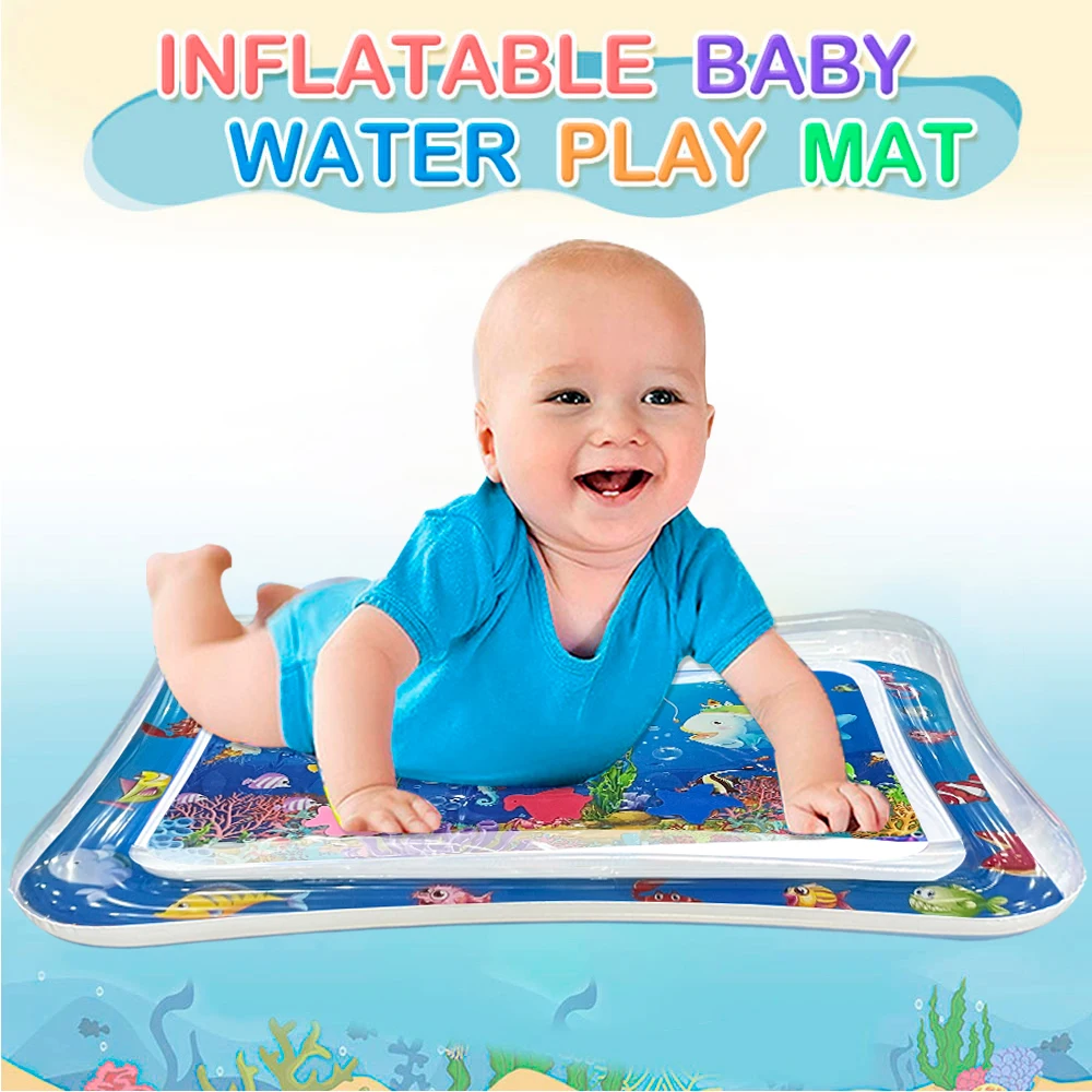 キッズプレイマット 正方形 PVC 無毒 漫画風海洋動物 クロールマット 赤ちゃん用 教育玩具 床遊びマット 幼児への理想的な贈り物