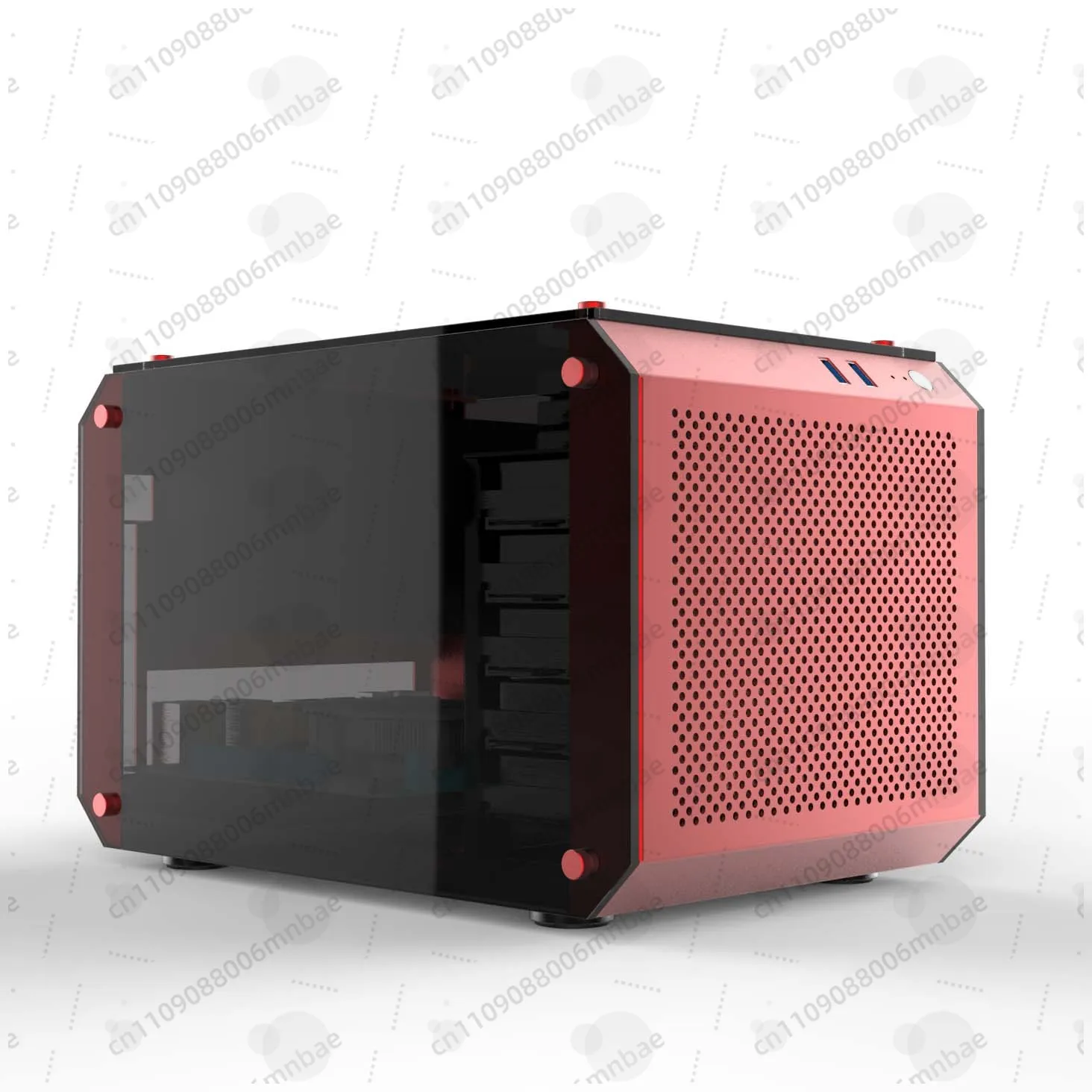 

3 Small Mini Chassis MATX All Aluminum Alloy Side Transparent Desktop ITX Chassis Single Chassis