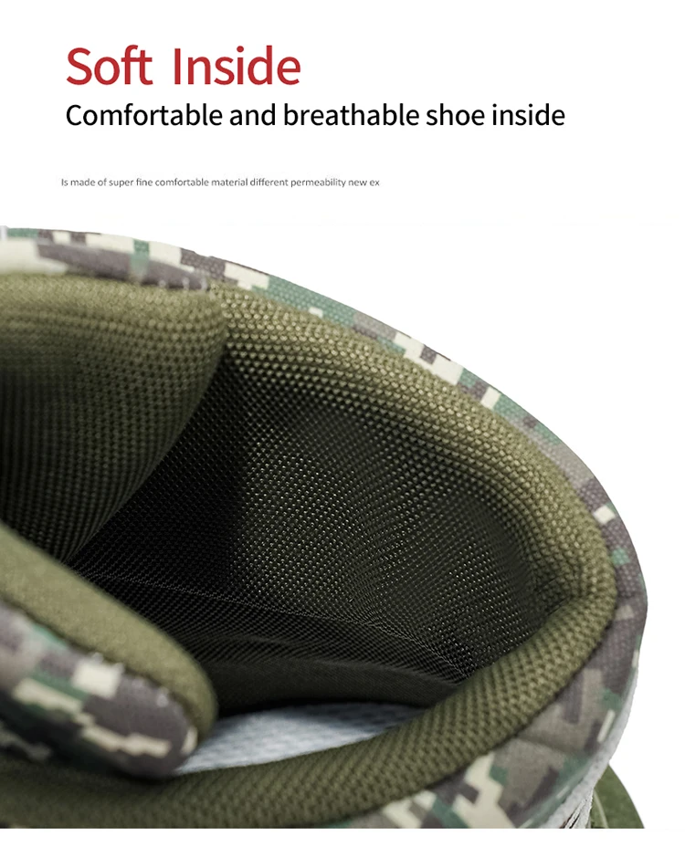 Herbst- und Winter-Herren-High-Top-Stiefel, Freizeitsportschuhe, verstärkte, stoßfeste Zehenpartie, rutschfeste, dick gepolsterte Sohle mit tiefer Struktur, High-Top-Knöchelschutzdesign, geeignet für Bergsteigen, Wandern, Arbeiten im Freien, verschleiß- und reißfest, für Outdoor-Aktivitäten. – Detail 6