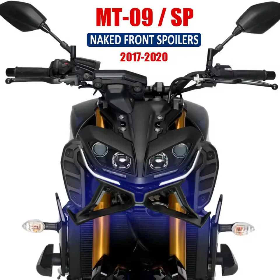 

Обнаженные передние Спойлеры MT09 SP Downforce для мотоцикла Yamaha MT-09 2017-2020 2019, комплект аэродинамических крыльев переднего спойлера