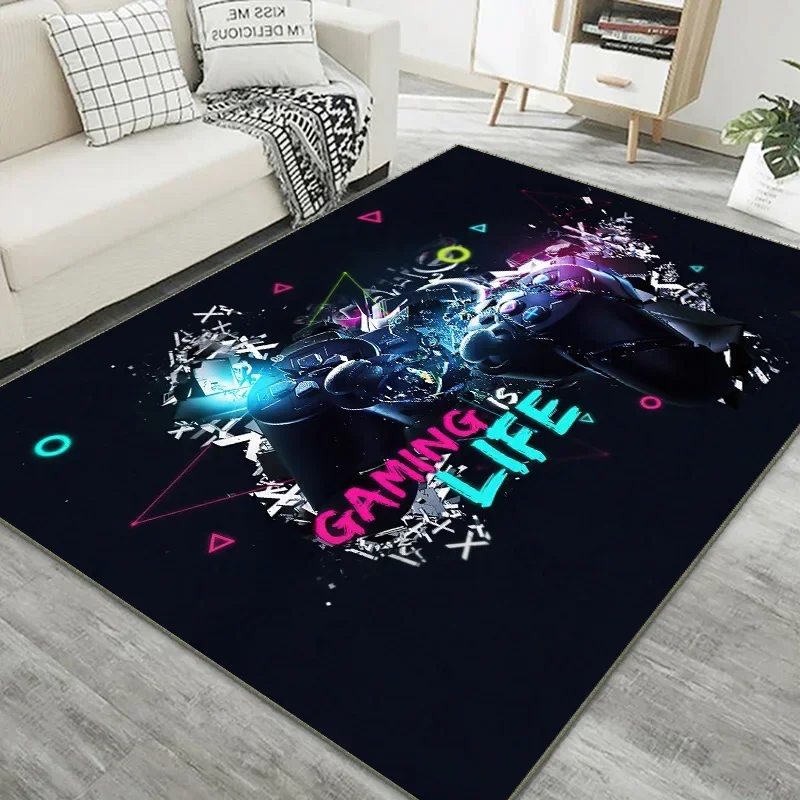 

Cartoon Gamer Game Gamepad Area Rug,Carpet Rug for Living Room Kids Bedroom Sofa Kitchen Doormat Decor,Child Non-slip Floor Mat