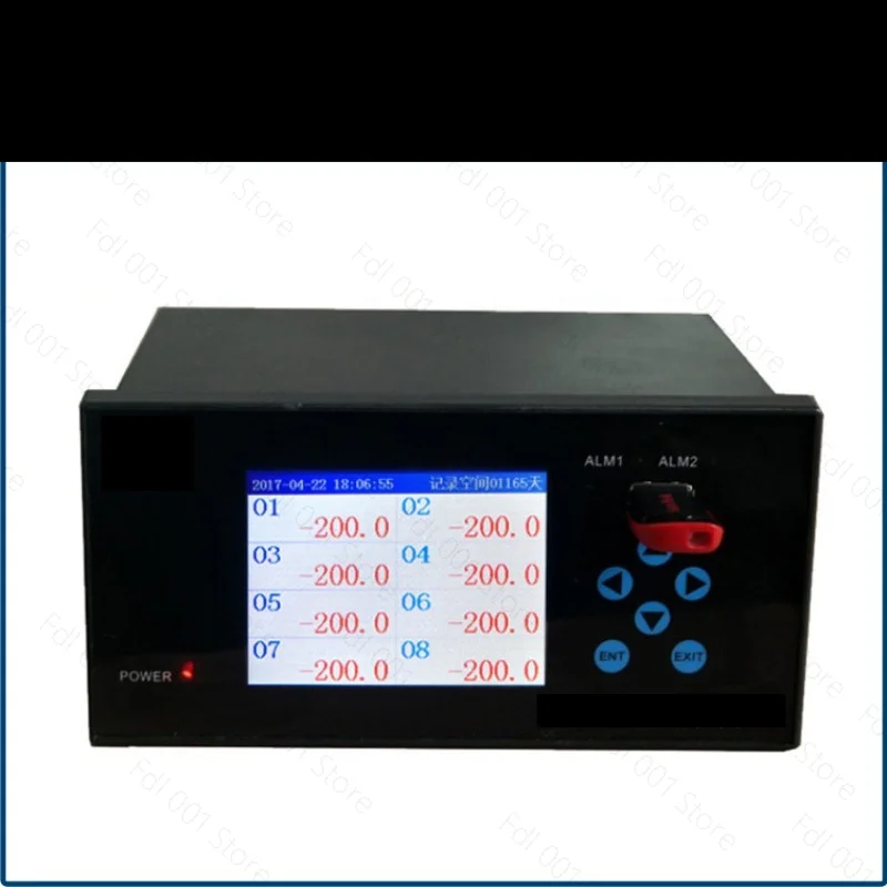 Multi-channel Paperless Recorder for Temperature Pressure Humidity - PT100 Current Voltage USB - Data Logging Device