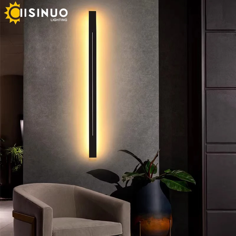 LED الجدار الشمعدان مرآة تركيبات الإضاءة الذهب الأسود معدن الاكريليك المنزل فندق الممر الدرج استوديو جدار ديكور #2