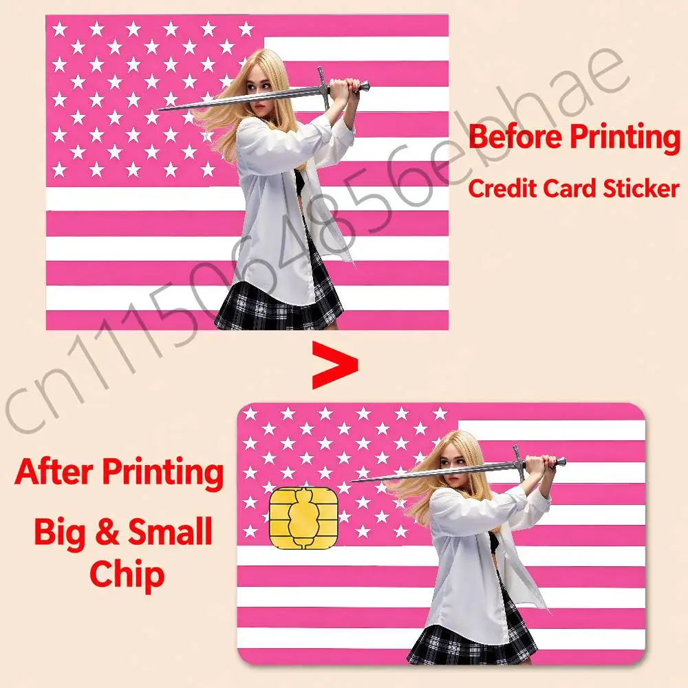FOR Poppy Negative Spaces Funny Shell On Off Ultra Thin No Fade Sticker Skin Cover Film For Debit Credit Card