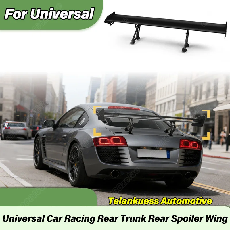 

Universal Car Modification GT Perforated Rear Spoiler Three Box Fixed Wind Sport Rear Trunk Spoiler Modification Body Kit