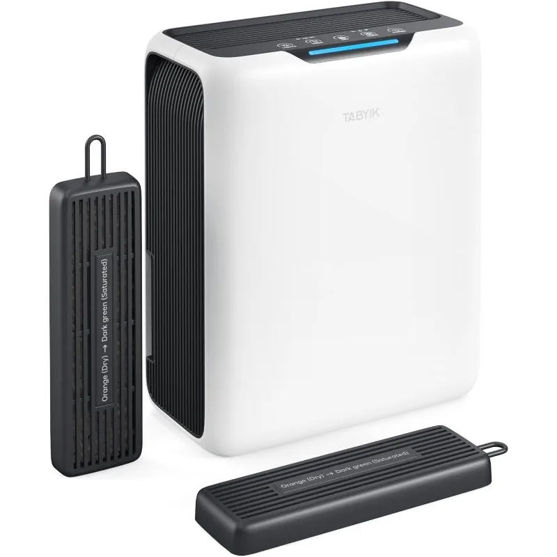 Dehumidifiers for Home, 101oz Dehumidifier & 2pack Rechargeable Dehumidifying Boxes - Auto Shut Off Auto Defrost Quiet