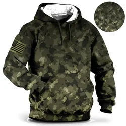 2025 neue Camouflage Hoodie männer Mit Kapuze Sweatshirt Amerikanischen Übergroßen Pullover Männlichen Mode Streetwear Harajuku Casual Kleidung