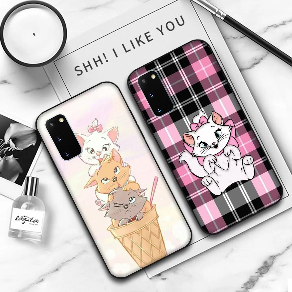 Black Case for VIVO Y10 Y70 Y70S Y70T Y52S Y31S Y31 Y73 Y73S Y21 Y21S Y33S Y15S Y15A Y76 Y76S Y74S Y75 T1 Cover Marie Cat