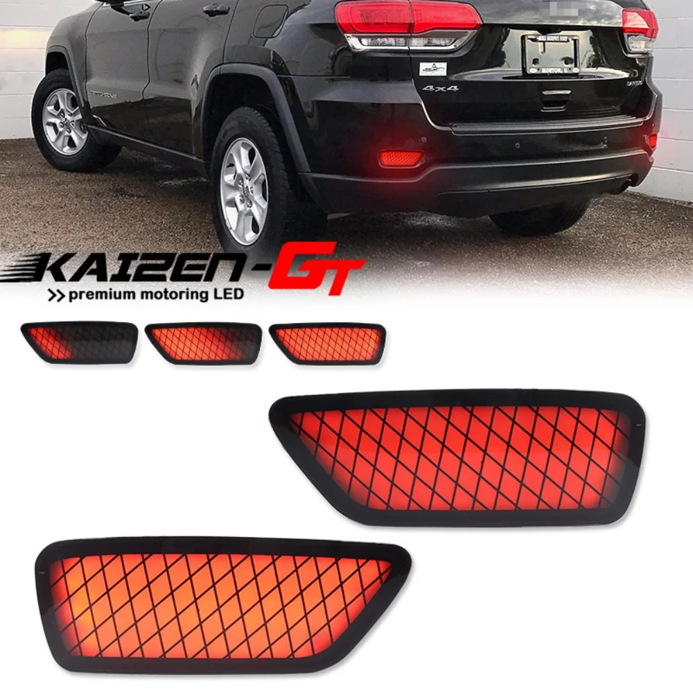 

Red LED Rear Bumper Reflector Tail/Brake Lights Rear Fog Lights For Jeep Compass Patriot & WK2 Grand Cherokee For Dodge Journey
