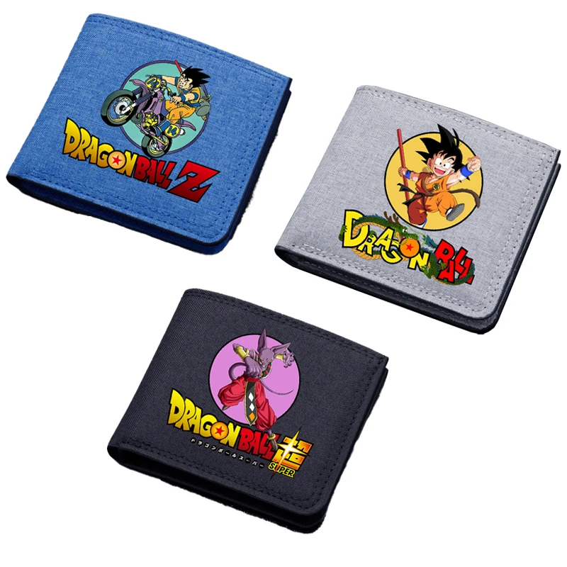 Dragon Ball Z Super Wallets Leather Fold Wallets Portable Cartoon Card Holder Coin Purse Cover Purses Birthday Christmas Gifts