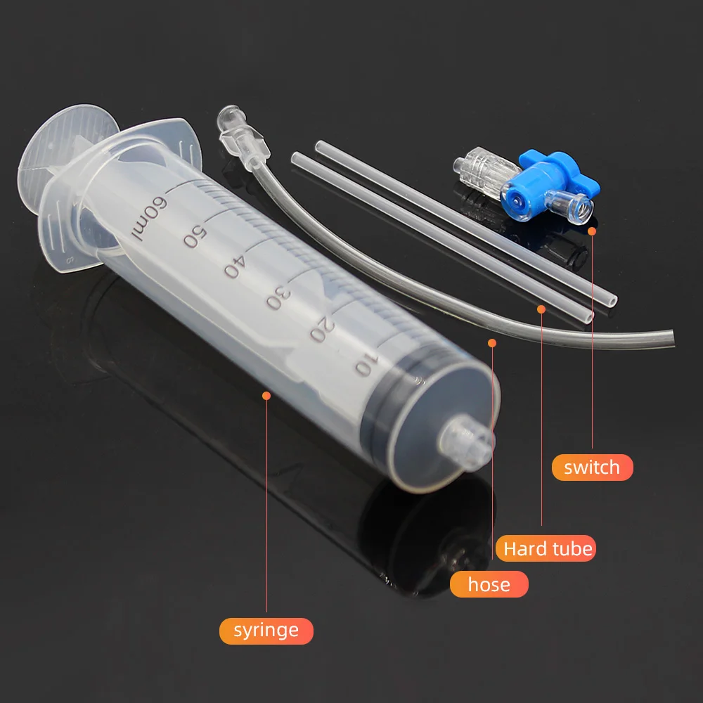1set Tubeless Reifen Dichtmittel Injektor Werkzeug 60ml Flüssigkeit Injektion für MTB Fahrrad Reifen Mineral Dichtmittel Zubehör