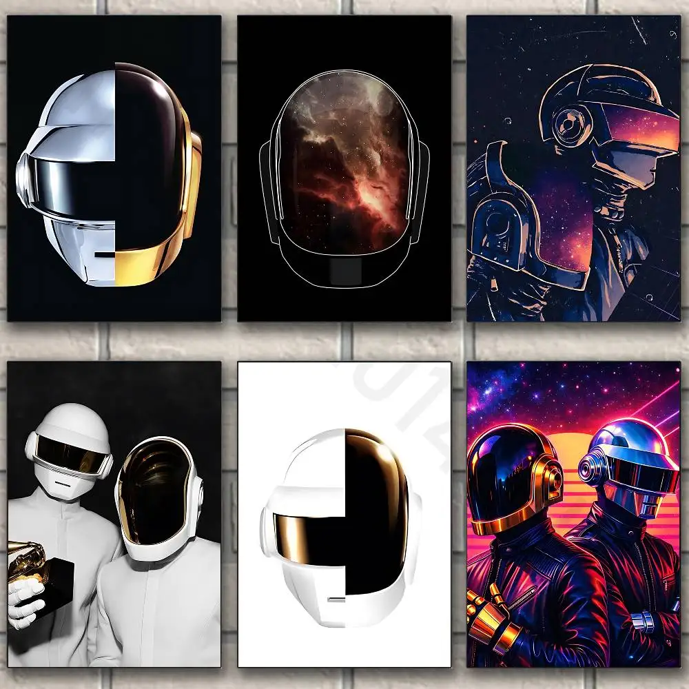 D-Daft P-Punk Band Artists Canvas Painting for Living Room Home Decor Poster Fans Gifts-unframed