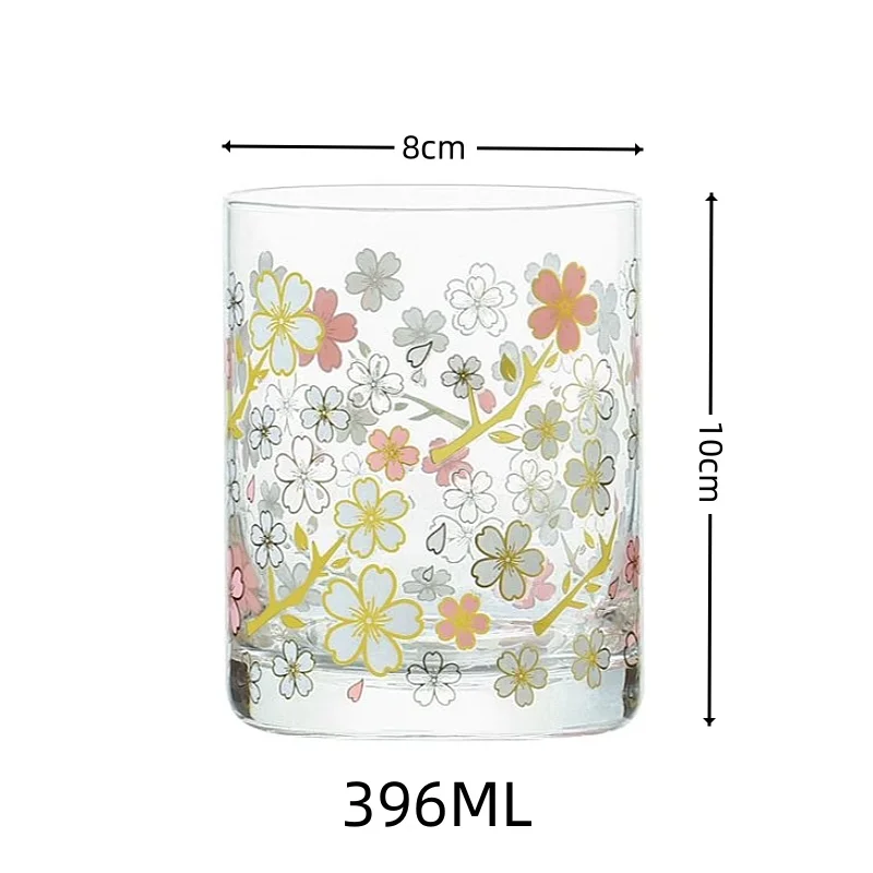 396ml Cold Water Color Changed Glass Cups Round Mouth Coffee Mug Wine Glass Gradient Color Girl Glass Mug