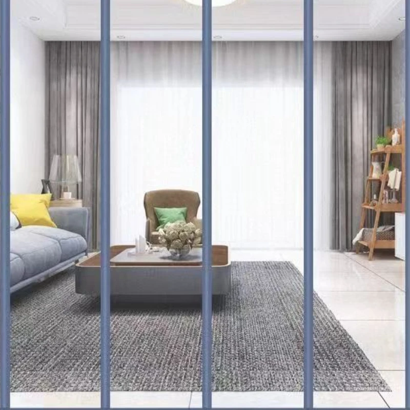 

PVC transparent soft door curtain, magnetic suction household warmth