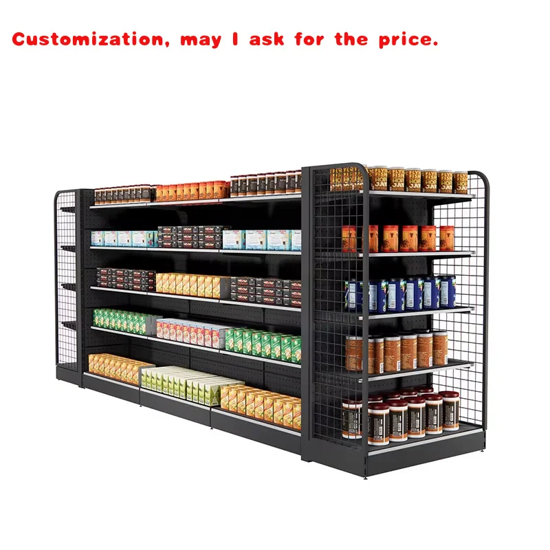 

custom.Supermarket Corner Shelves Heavy Duty Double-Sided Shoe Display Rack Durable Single-Sided Metallic Design