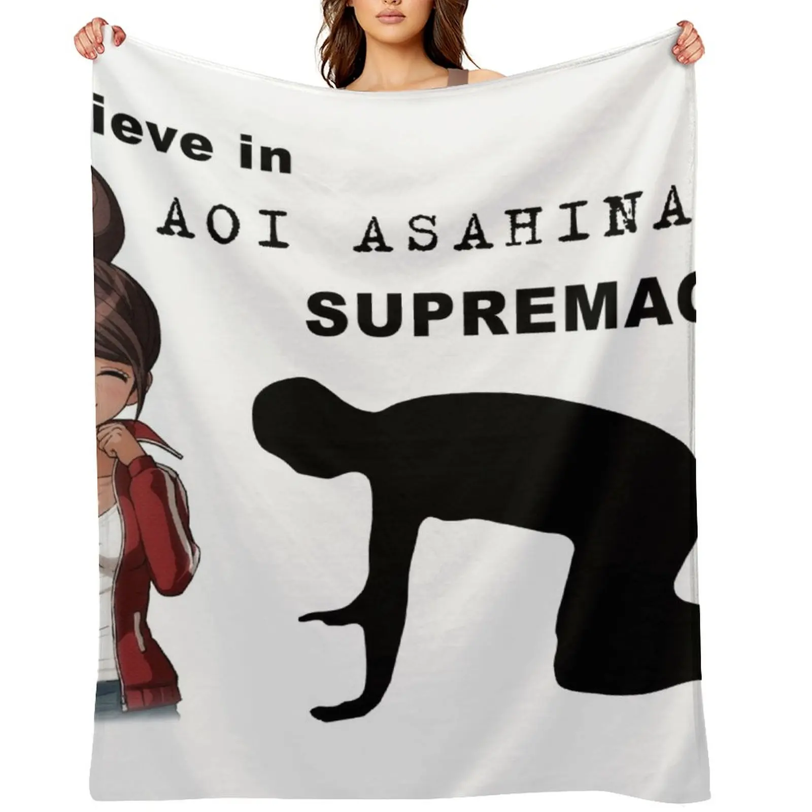 

I believe in Aoi Asahina supremacy Throw Blanket Sleeping Bag Comforter halloween Travel Blankets