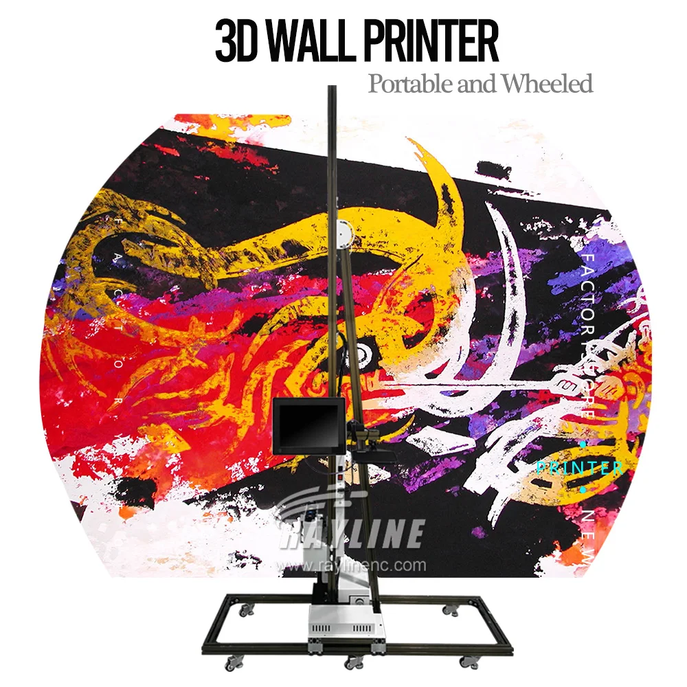 3D wall printer Wall printer 3D UV vertical wall printer/3D background wall painting Digital varnish inkjet printer