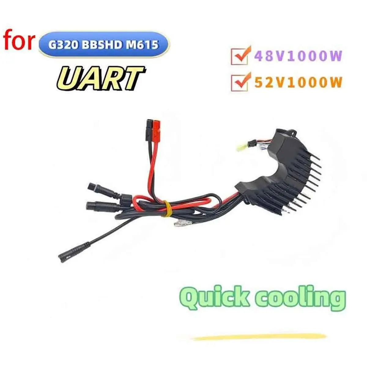 giftnew For MID Motor Controller UART G320 M615 for 48V 52V 1000W,1000W Mid Motor Controller Cooling Version
