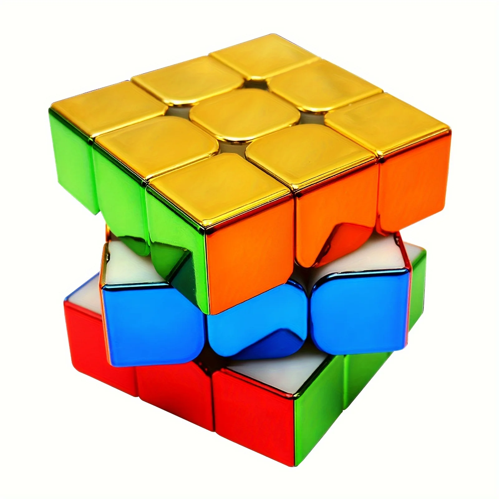 Mirror Surface Speed Cube 3x3 Mirror Surface Speed Cube - Original Stickerless Magic Cube - เกมปริศนาเงาและของเล่นพัฒนาสมอง