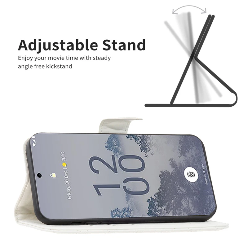 Wallet Small Fragrance Flap Magnetic Belt Bracket Leather Pure Colour Leather Case For Nokia X30 G22 G21 G11 C32 C22 C21 C12