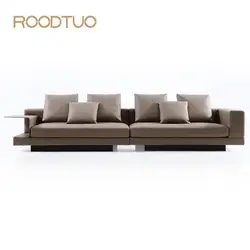 Italian Style High Quality Genuine Leather Sofa Simple Luxurious Large Sofa Combination Custom Villa Living Room Furniture