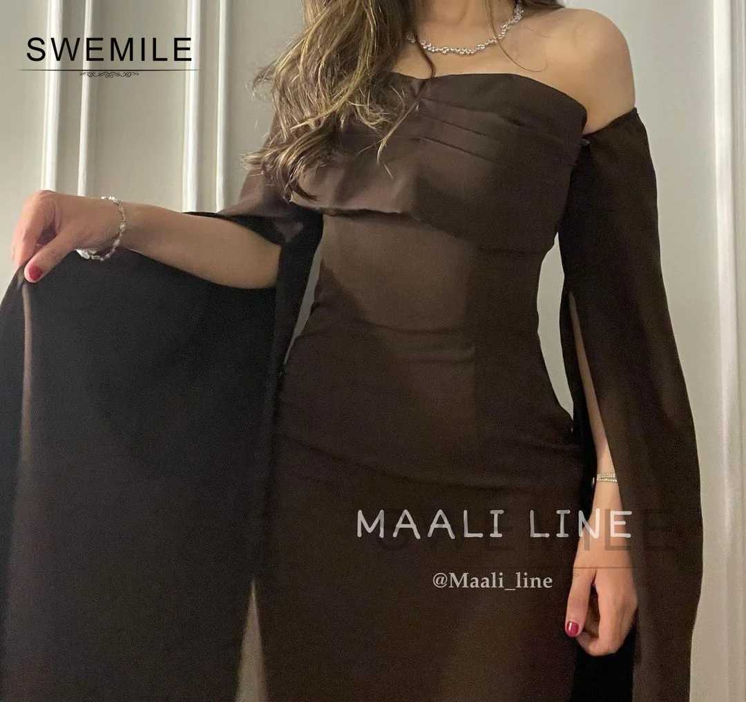 

Prom Dress Elegant And Beautiful Dresses For Women Strapless Sheath Floor-Length Zipper Up Wedding Party Dress Long Sleeves