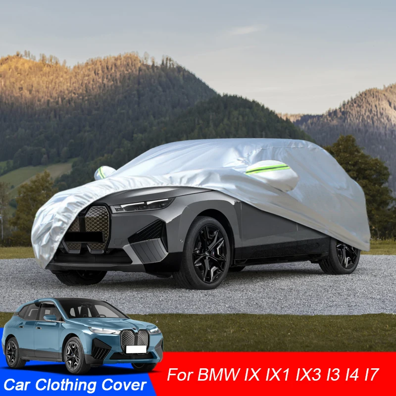 

Car Cover Rain Frost Snow Dust Waterproof Anti-UV Cover Accessory For BMW I3 I01 I4 G26 I5 G60 I7 G70 IX I20 IX1 U11 IX3 G08