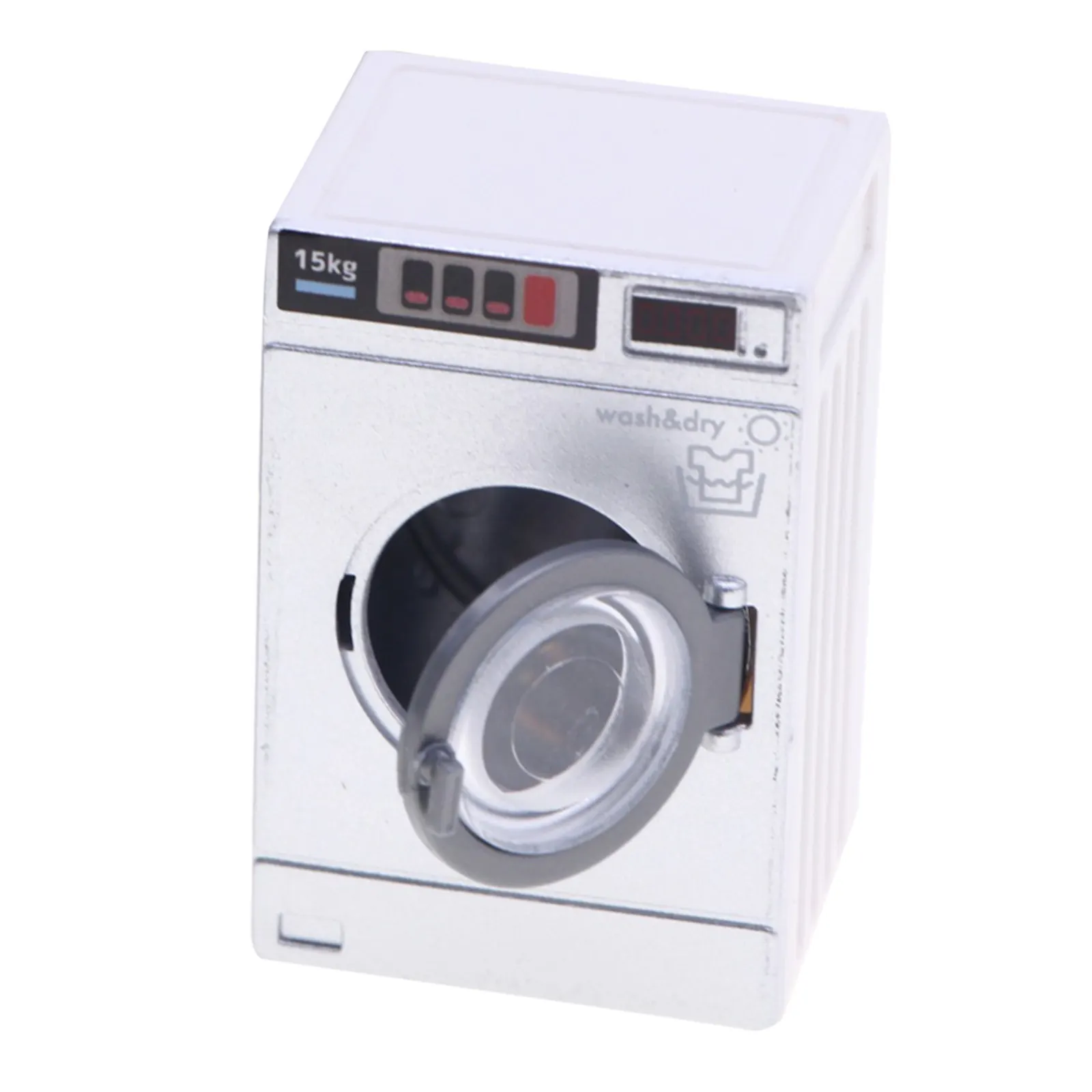 

Miniature Washing Machine Realistic Washer Dryer for Dollhouse Laundry Room Furniture Accessories Role Play Toy Washing Machine