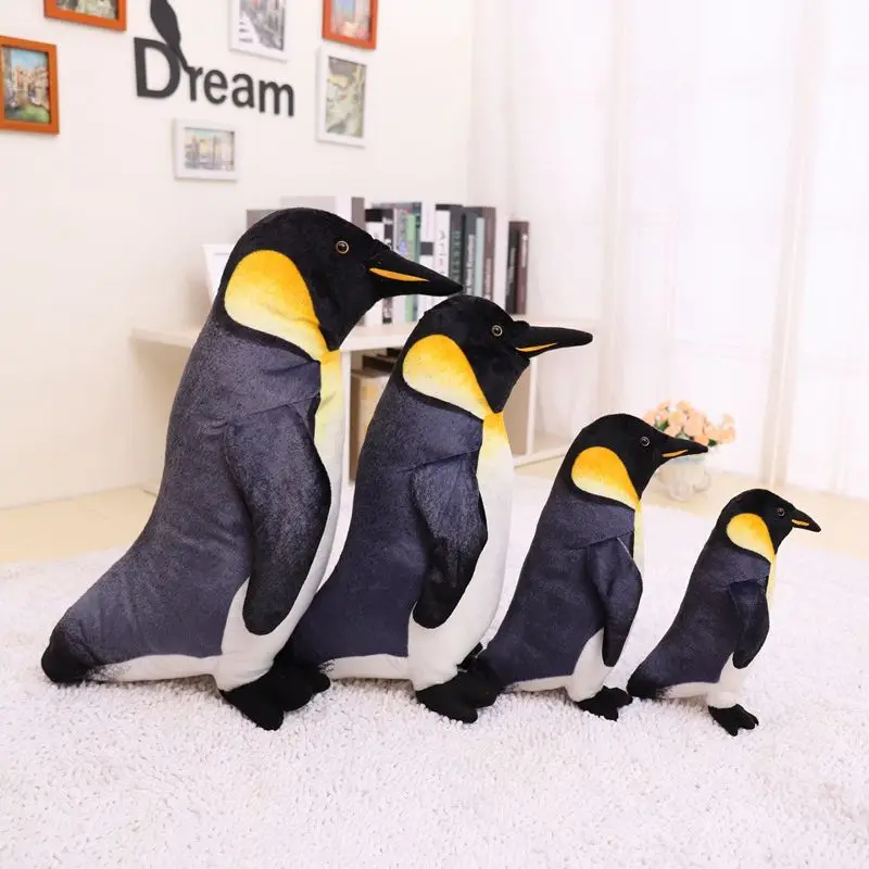 25-55cm Simulation Cute Standing Penguin Family Plush Toy Reallife Antarctic Marine Animal Stuffed Dolls Birthday Gift For Kids