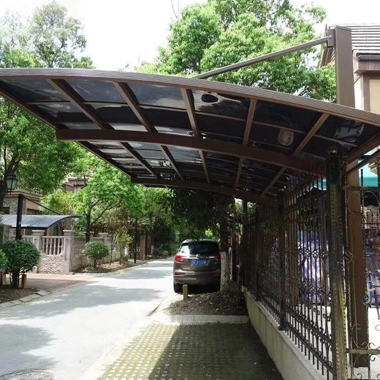 Any Size Custom Outdoor Lean To Aluminum Car Parking Shelter Modern Minimalist Windproof Waterproof Durable For Home Use