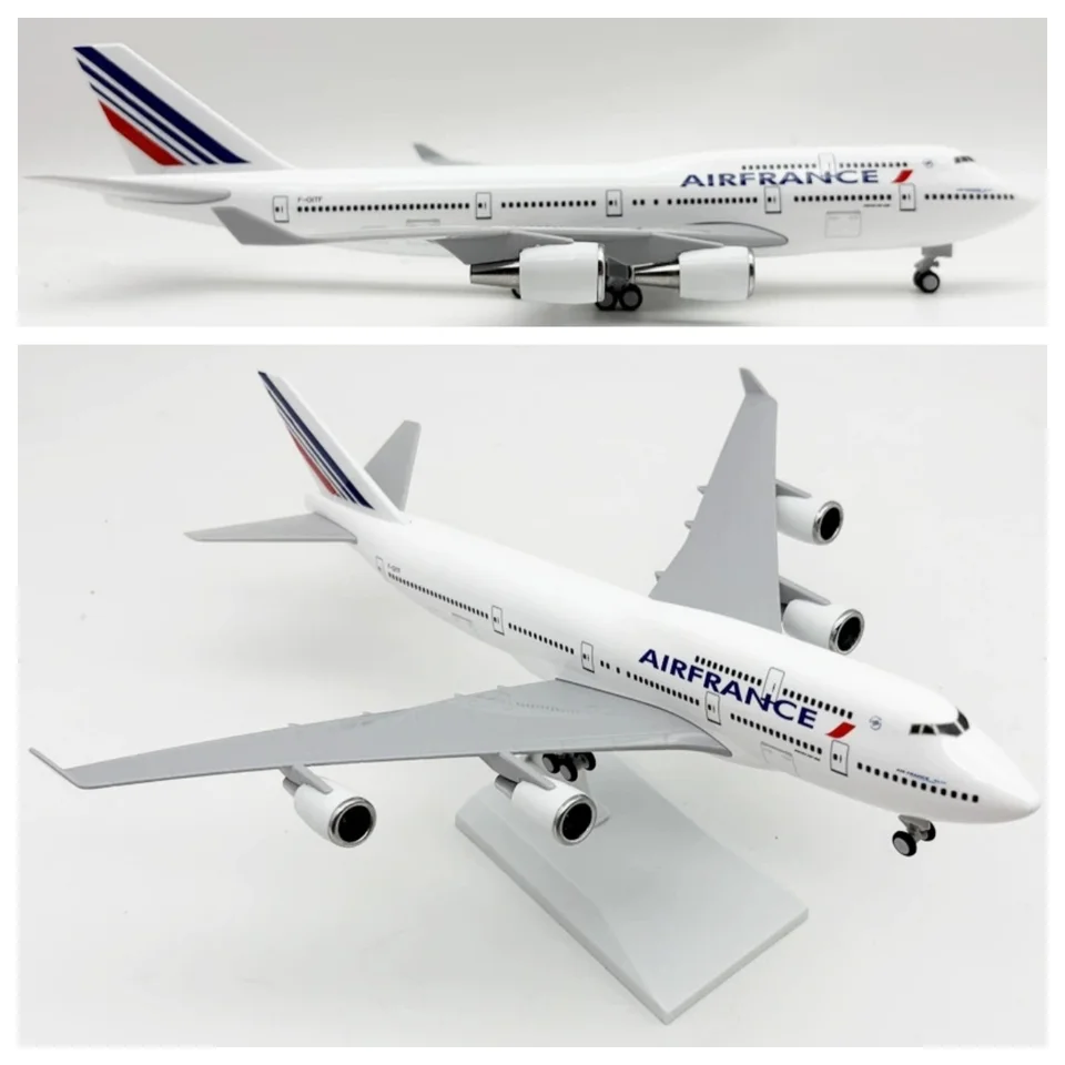 1/240 Scale Plane 30cm Air France B747 Airlines Miniature Airplane