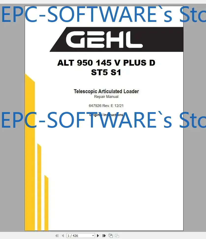 GEHL Machinery المعدات الثقيلة 4.89 جيجابايت PDF 2022 دليل الخدمة، DVD التخطيطي الهيدروليكي والكهربائي #1