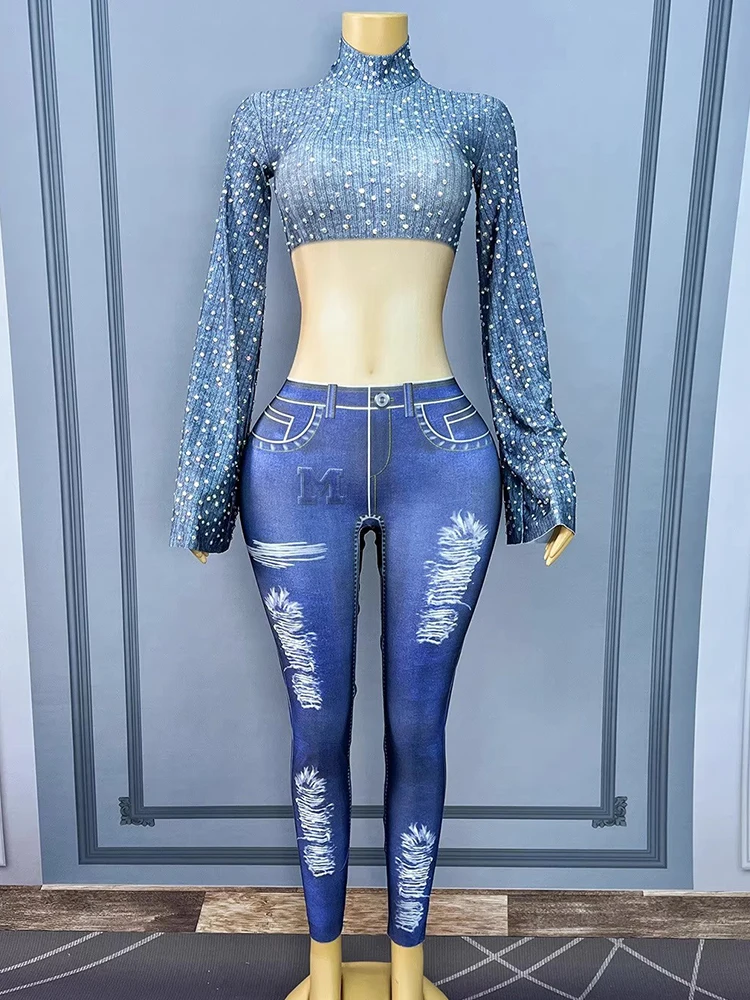 High Quality Hot Stamping Printed Slim Fit Color Blocked Elastic Jumpsuit 2025 New Fashion Custom Women'S Clothing